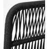 MARK Set Σαλόνι Κήπου 4 τεμαχίων Acacia Φυσικό, Rope Wicker Μαύρο, Μαξιλάρια Μπεζ (Ε2360,1)