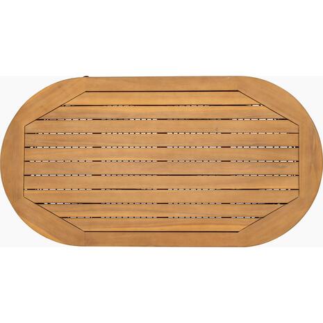 MARK Set Σαλόνι Κήπου 4 τεμαχίων Acacia Φυσικό, Rope Wicker Μαύρο, Μαξιλάρια Μπεζ (Ε2360,1)