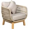 MARK Set Σαλόνι Κήπου 4τεμ, Acacia Φυσικό, Μαξιλάρια Μπεζ Rope Wicker Μπεζ (Ε2360,2)