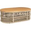 MARK Set Σαλόνι Κήπου 4τεμ, Acacia Φυσικό, Μαξιλάρια Μπεζ Rope Wicker Μπεζ (Ε2360,2)