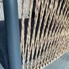 GASBA Set Σαλόνι Κήπου 4τεμ, Alu Ανθρακί, Rope Wicker Φυσικό, Μαξιλάρια Σκούρο Γκρι (Ε6874,1)