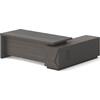 VIP Γραφείο Αριστερή Γωνία, Απόχρωση Grey Walnut (ΕΟ929,L)