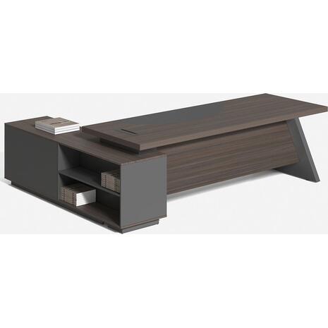 MASTER Γραφείο Δεξιά Γωνία, Απόχρωση Grey Walnut (ΕΟ925,R)