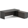 VIP Γραφείο Δεξιά Γωνία, Απόχρωση Grey Walnut (ΕΟ929,R)