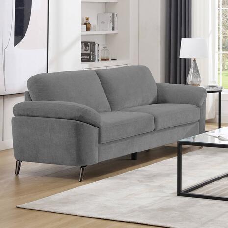 KATRINA Καναπές 3θ - Σαλονιού - Καθιστικού, Ύφασμα Γκρι, K/D (Ε9446,31)