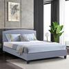 ODEON Κρεβάτι Διπλό για Στρώμα 140x190cm, Ύφασμα Γκρι (Ε8806,11)