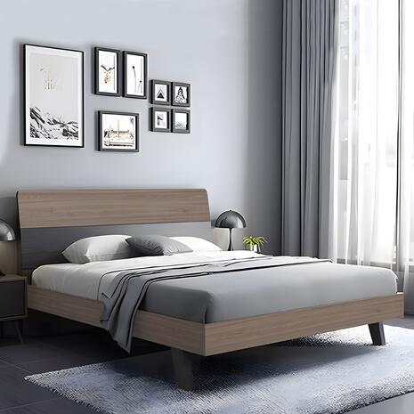 VANITY Κρεβάτι Διπλό, για Στρώμα 160x200cm, Απόχρωση Sonoma Oak-Grey (Ε7350,1)