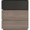 VANITY Συρταριέρα 3 Συρτάρια Αποχρώσεων Sonoma Oak & Grey, με Αποσπώμενα χρωματικά Μέρη (Ε7352,1)