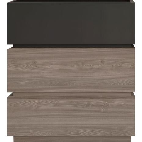 VANITY Συρταριέρα 3 Συρτάρια Αποχρώσεων Sonoma Oak & Grey, με Αποσπώμενα χρωματικά Μέρη (Ε7352,1)