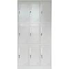 LOCKER 9 Θέσεων Φοριαμός - Ερμάριο με εσωτερικά ράφια, Μέταλλο Βαφή Γκρι (Ε6003,2)