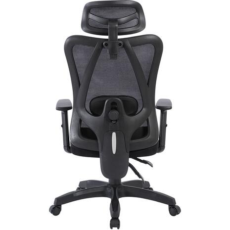 BF3750 Πολυθρόνα Γραφείου Διευθυντή, Mesh Μαύρο, Μπράτσα up-down (ΕΟ613,1)