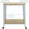 RELIX Trolley Bar-Pro Μέταλλο Βαφή Άσπρο, MDF Απόχρωση Φυσικό (Ε5211,2)
