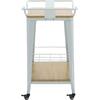 RELIX Trolley Bar-Pro Μέταλλο Βαφή Άσπρο, MDF Απόχρωση Φυσικό (Ε5211,2)