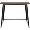 RELIX Wood Dark Oak Τραπέζι Bar-Pro, Μέταλλο Βαφή Μαύρο (Ε5212,1W)
