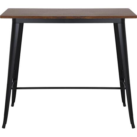 RELIX Wood Dark Oak Τραπέζι Bar-Pro, Μέταλλο Βαφή Μαύρο (Ε5212,1W)