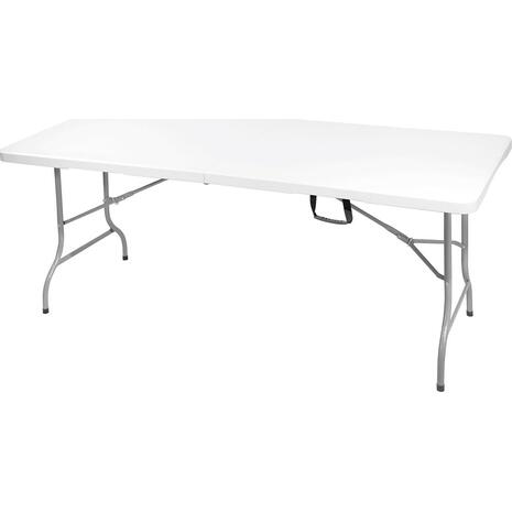 BLOW Τραπέζι  Συνεδρίου - Catering Πτυσσόμενο (Βαλίτσα), HDPE Άσπρο, Μέταλλο Βαφή Γκρι (ΕΟ179,W)