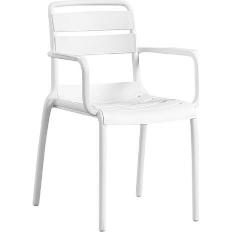 SERENATA Πολυθρόνα Στοιβαζόμενη, PP-UV Άσπρο (Ε3807,4W)