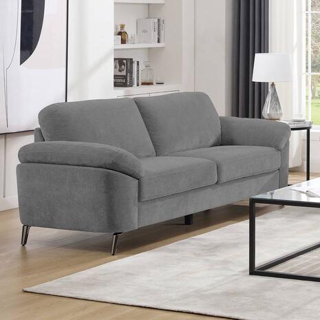 KATRINA Καναπές 3θ - Σαλονιού - Καθιστικού, Ύφασμα Γκρι, K/D (Ε9446,31)