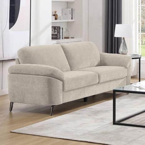 KATRINA Καναπές 3θ - Σαλονιού - Καθιστικού, Ύφασμα Μπεζ, K/D (Ε9446,32)