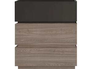 VANITY Συρταριέρα 3 Συρτάρια Αποχρώσεων Sonoma Oak & Grey, με Αποσπώμενα χρωματικά Μέρη (Ε7352,1)