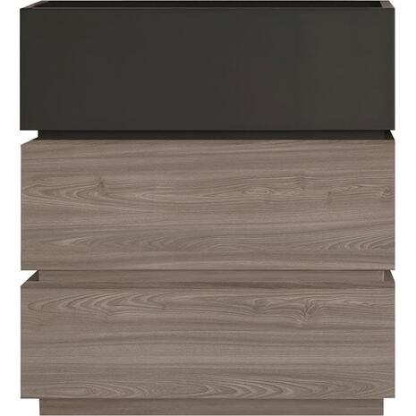 VANITY Συρταριέρα 3 Συρτάρια Αποχρώσεων Sonoma Oak & Grey, με Αποσπώμενα χρωματικά Μέρη (Ε7352,1)