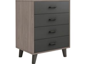 ELIOT Συρταριέρα, με 4 Συρτάρια, Απόχρωση Sonoma Oak-Grey (Ε7370,1)