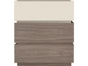 VANITY Συρταριέρα 3 Συρτάρια Αποχρώσεων Sonoma Oak & Cream, με Αποσπώμενα χρωματικά Μέρη (Ε7352,2)