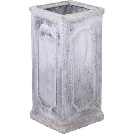FLOWER POT Απόχρωση White Wash 22x22x47cm (ΕΔ,CER01)