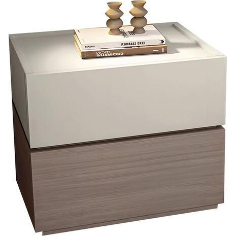 VANITY Κομοδίνο, Αποχρώσεων Sonoma Oak & Cream, με Αποσπώμενα χρωματικά Μέρη (Ε7351,2)