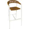 MADY Σκαμπό Bar, ALU Άσπρο, Rope Wicker Φυσικό (Ε6720,2)