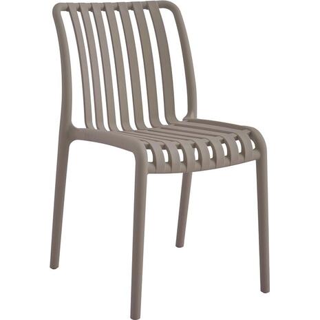 MODA-Ν Καρέκλα Στοιβαζόμενη PP, Απόχρωση Mocha (Ε3801,3Ν)