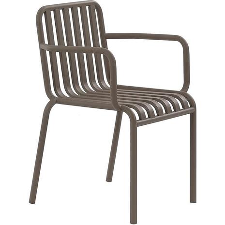 MODIAL Πολυθρόνα Μέταλλο Βαφή Cappuccino (σετ 6 τεμαχίων) (Ε5490,2)