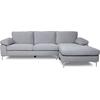 ALEX Καναπές Σαλονιού Καθιστικού Αριστερή Γωνία, Ύφασμα Γκρι Velure (Ε966,20)