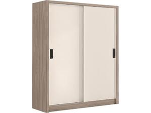 VANITY Ντουλάπα Δίφυλλη - Συρόμενη, Αποχρώσεων Sonoma Oak & Cream (Ε7355,2)