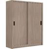VANITY Ντουλάπα Δίφυλλη - Συρόμενη, Απόχρωση Sonoma Oak (Ε7355,3)