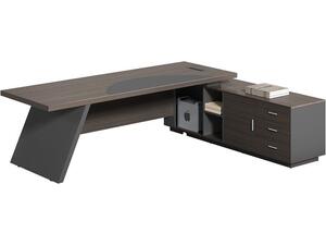 MASTER Γραφείο Δεξιά Γωνία, Απόχρωση Grey Walnut (ΕΟ925,R)