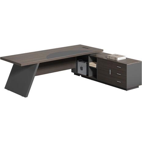 MASTER Γραφείο Δεξιά Γωνία, Απόχρωση Grey Walnut (ΕΟ925,R)