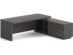 VIP Γραφείο Δεξιά Γωνία, Απόχρωση Grey Walnut (ΕΟ929,R)