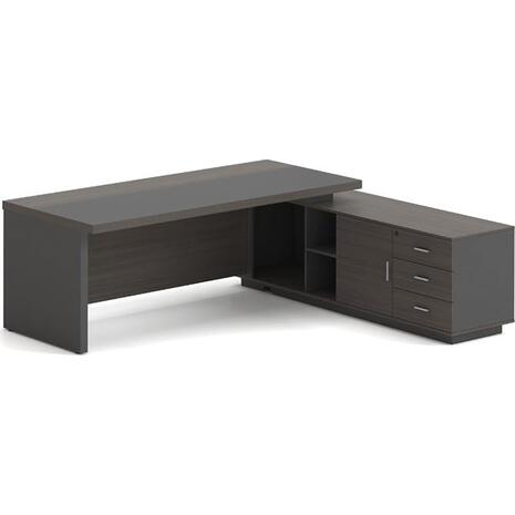 VIP Γραφείο Δεξιά Γωνία, Απόχρωση Grey Walnut (ΕΟ929,R)