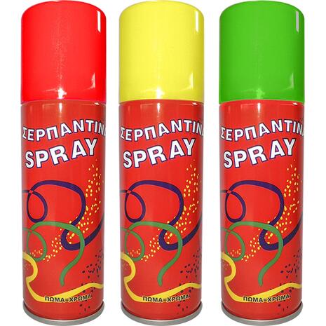 Σερπαντίνα σε σπρέι Air Pack 125ml σε διάφορα χρώματα