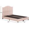 ΚΡΕΒΑΤΙ MALENA HM638.22 ΜΠΕΖ ΥΦΑΣΜΑ Τ. NUBUCK ΓΙΑ ΣΤΡΩΜΑ 150x200εκ.