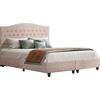 ΚΡΕΒΑΤΙ MALENA HM638.22 ΜΠΕΖ ΥΦΑΣΜΑ Τ. NUBUCK ΓΙΑ ΣΤΡΩΜΑ 150x200εκ.