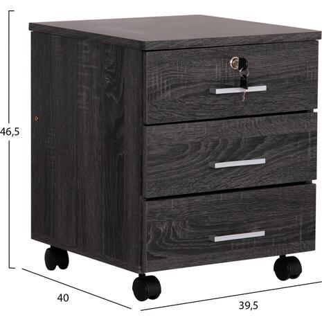 ΣΥΡΤΑΡΙΕΡΑ ΓΡΑΦΕΙΟΥ HAYDEN HM2282.01 ΣΕ ΑΝΘΡΑΚΙ ΧΡΩΜΑ 39.5x40x46.5Υεκ