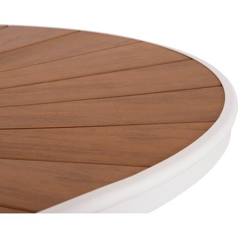 ΤΡΑΠΕΖΙ ΕΞΩΤ.ΧΩΡΟΥ TELAMO HM6288.02 ΑΛΟΥΜΙΝΙΟ ΛΕΥΚΟ & POLYWOOD 160X90Χ73.5Υεκ.