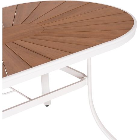ΤΡΑΠΕΖΙ ΕΞΩΤ.ΧΩΡΟΥ TELAMO HM6288.02 ΑΛΟΥΜΙΝΙΟ ΛΕΥΚΟ & POLYWOOD 160X90Χ73.5Υεκ.