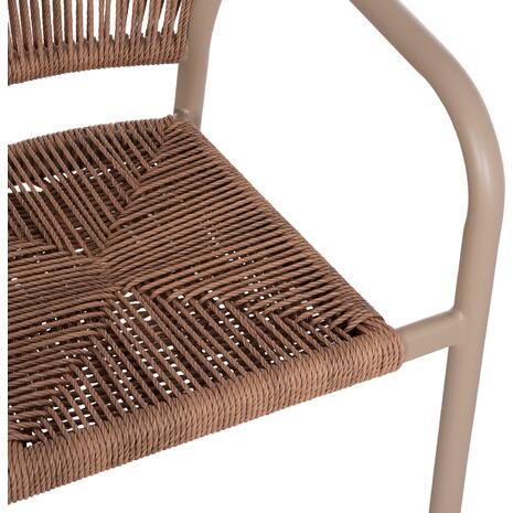 ΠΟΛΥΘΡΟΝΑ ΑΛΟΥΜΙΝΙΟΥ LUCCI HM6266.02 MOKA ΣΚΕΛΕΤΟΣ-P.E.RATTAN ΦΥΣΙΚΟ 58x56x79Υεκ