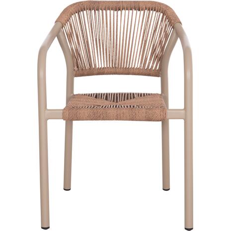 ΠΟΛΥΘΡΟΝΑ ΑΛΟΥΜΙΝΙΟΥ LUCCI HM6266.02 MOKA ΣΚΕΛΕΤΟΣ-P.E.RATTAN ΦΥΣΙΚΟ 58x56x79Υεκ