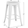 ΣΚΑΜΠΟ ΜΕΣΑΙΟΥ ΥΨΟΥΣ ΜΕΤΑΛΛΙΚΟ MELITA-PRO HM8573.41 ΛΕΥΚΟ ΜΑΤ 43x43x67Υεκ.
