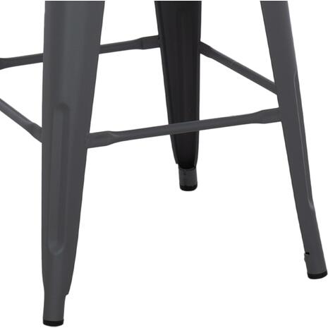 ΣΚΑΜΠΟ ΜΕΣΑΙΟΥ ΥΨΟΥΣ ΜΕΤΑΛΛΙΚΟ MELITA-PRO HM8573.50 ΓΚΡΙ 43x43x67Υεκ.