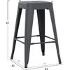 ΣΚΑΜΠΟ ΜΕΣΑΙΟΥ ΥΨΟΥΣ ΜΕΤΑΛΛΙΚΟ MELITA-PRO HM8573.50 ΓΚΡΙ 43x43x67Υεκ.